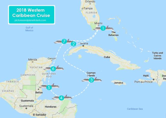 Western Caribbean Cruise Map